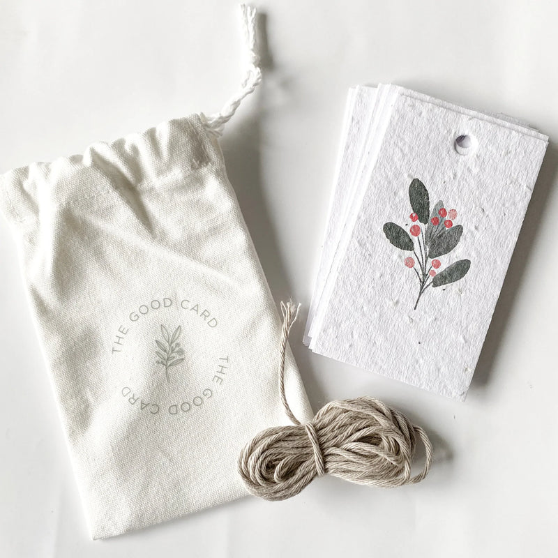 The Good Card - Plantable Gift Tags - Holiday Floral FINAL SALE