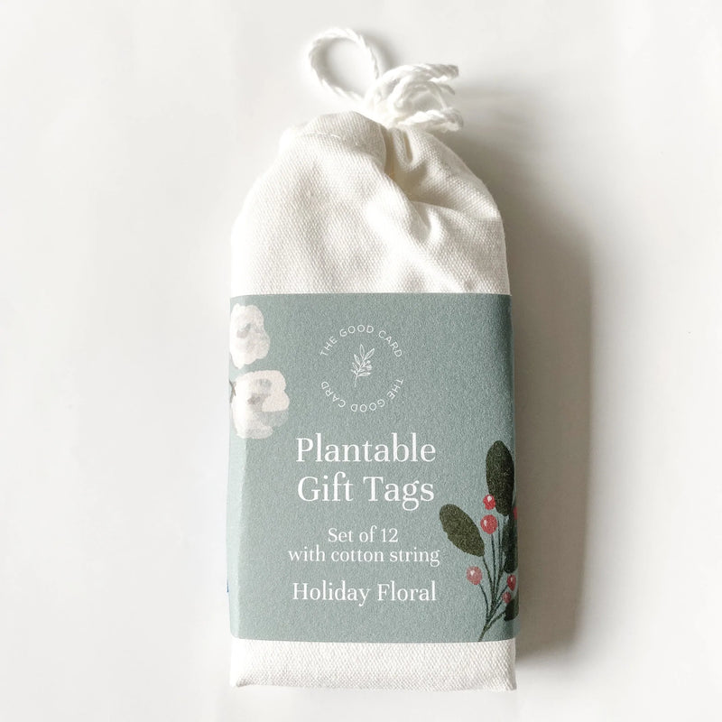 The Good Card - Plantable Gift Tags - Holiday Floral FINAL SALE
