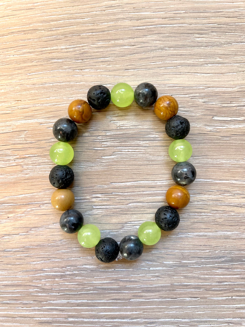 To the Moon & Back - Lime & Black Children's Bracelet