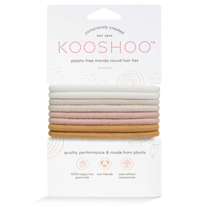Kooshoo - Plastic Free Organic Cotton Hair Ties - Golden Fibres