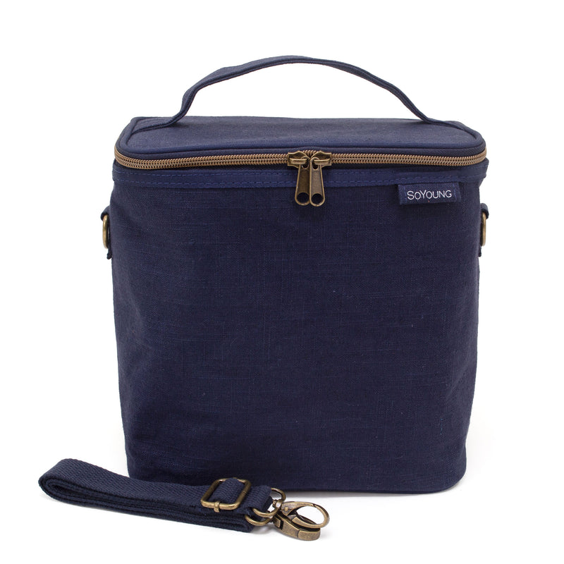 SoYoung - Linen  Lunch Poche - Navy