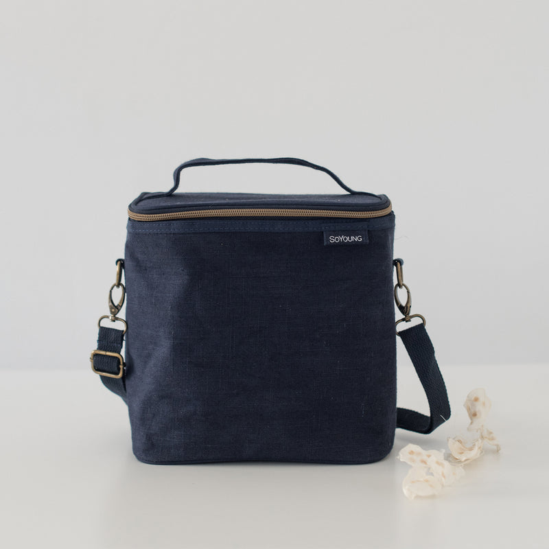 SoYoung - Linen  Lunch Poche - Navy