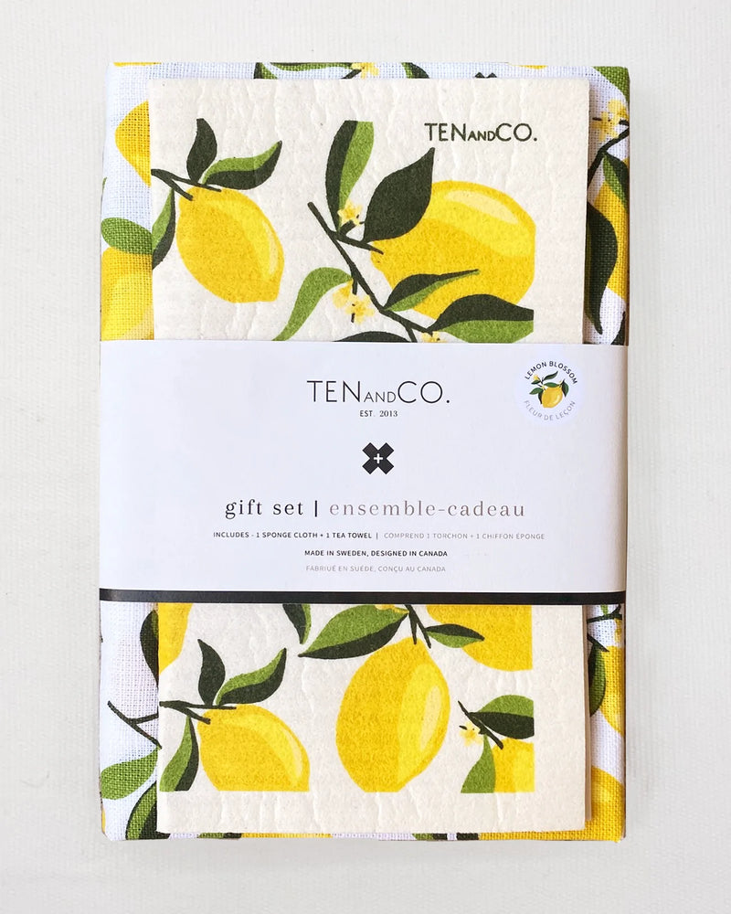 Ten & Co. - Gift Set - Sponge Cloth & Tea Towel