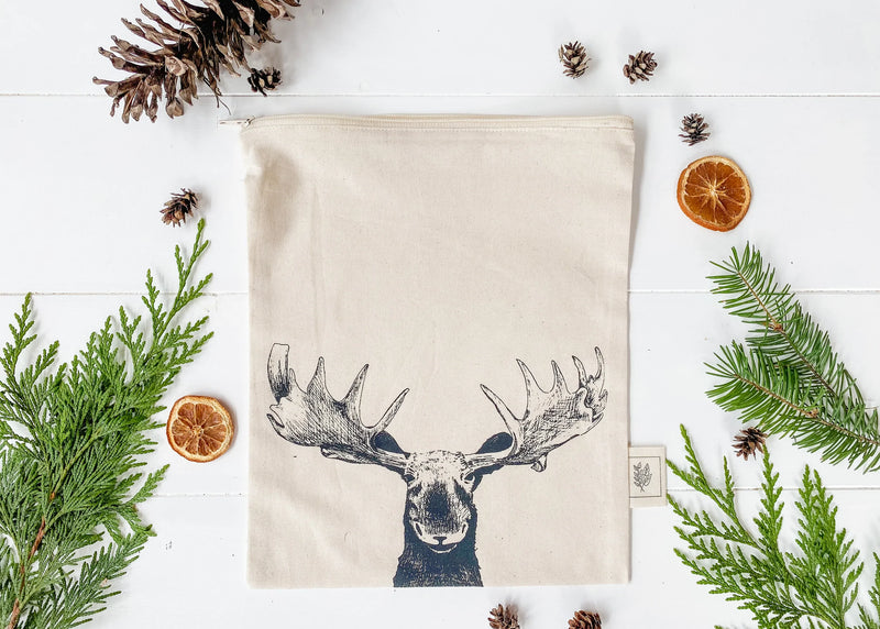 Your Green Kitchen - Medium Zippered Gift Bag Moose