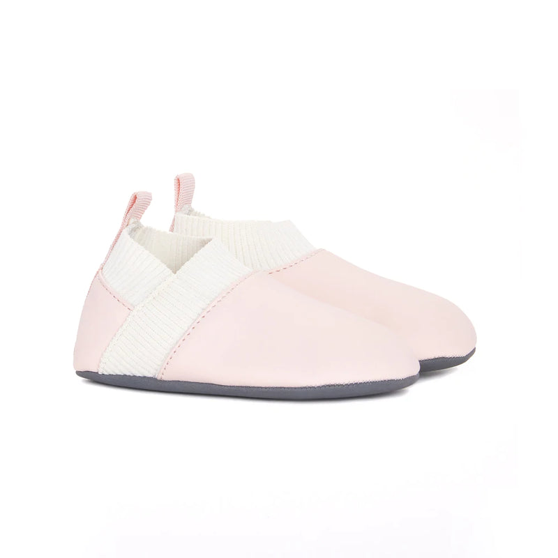 Stonz - Yale Slip on Baby Shoes - Haze Pink/Ivory - FINAL SALE