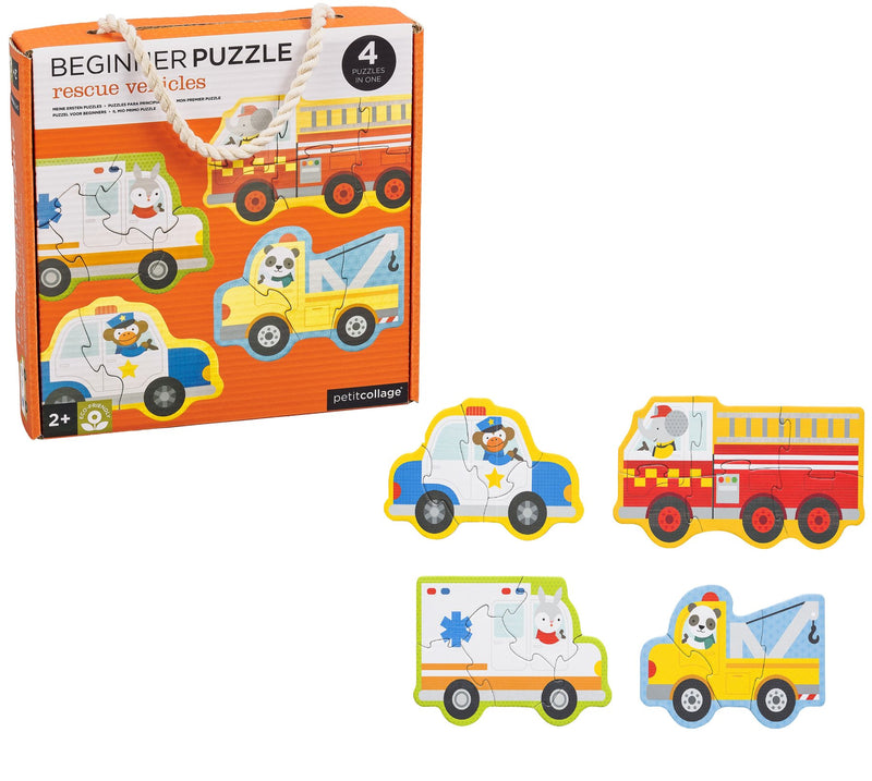 Petit Collage - Beginner Puzzle - Rescue Vehicles