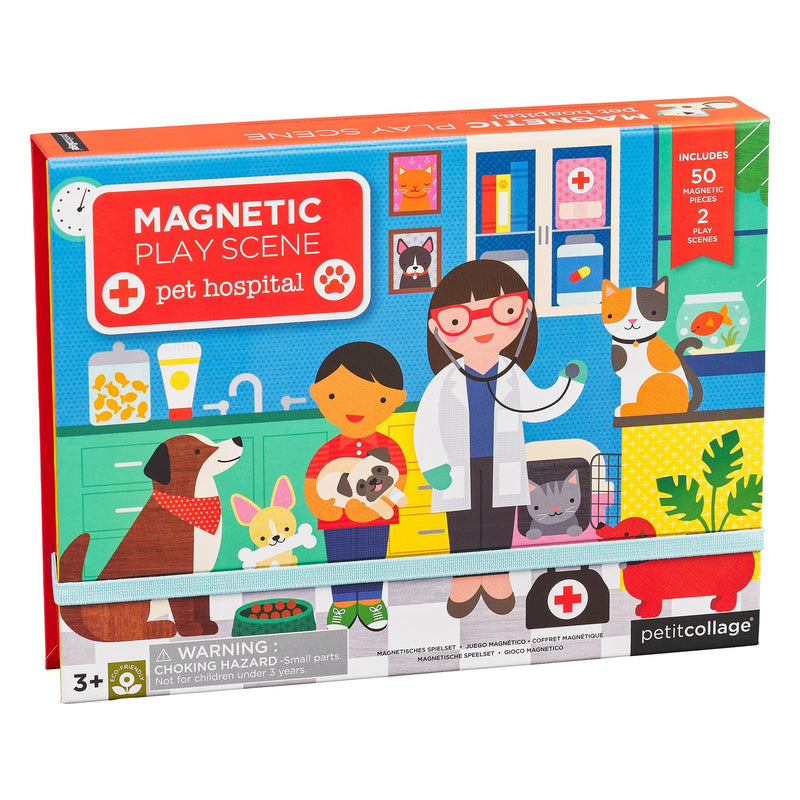 Petit Collage - Magnetic Play Scene - Pet Hospital