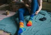 Solmate Adult Crew Socks - Rainbow