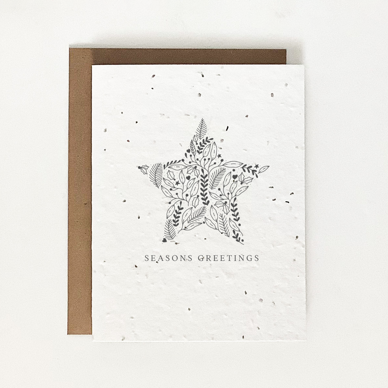 The Good Card - Plantable Seed Paper Greeting Card - Holiday Collection FINAL SALE