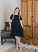 Blondie Apparel - Riverbend Tunic Short Sleeve Navy - FINAL SALE