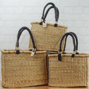 Big Blue Moma - Medium Square Basket with Handles - FINAL SALE