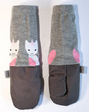 mimiTENS - Childrens Mittens Grey Unicorns