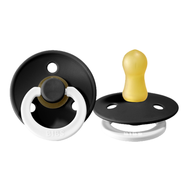 Bibs Pacifier - Glow 2 Pack - Black