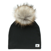 Lille Mus - Black Fleece Pom Beanie - Children's