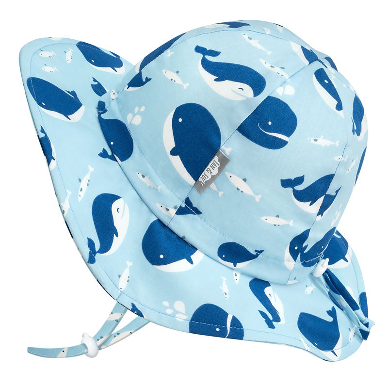 Jan & Jul - Cotton Floppy Hat - Blue Whale