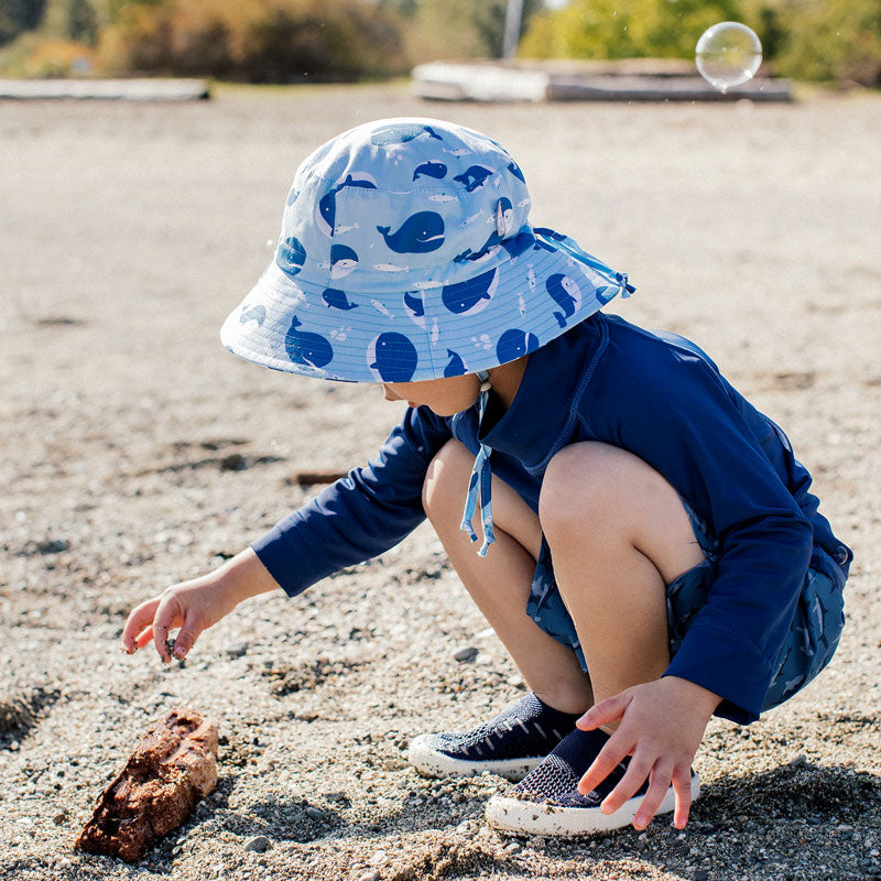 Jan & Jul - Cotton Bucket Hat - Blue Whale