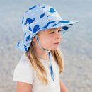 Jan & Jul - Cotton Floppy Hat - Blue Whale