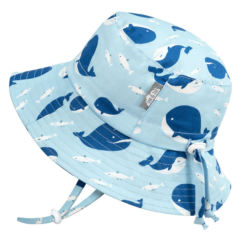 Jan & Jul - Cotton Bucket Hat - Blue Whale