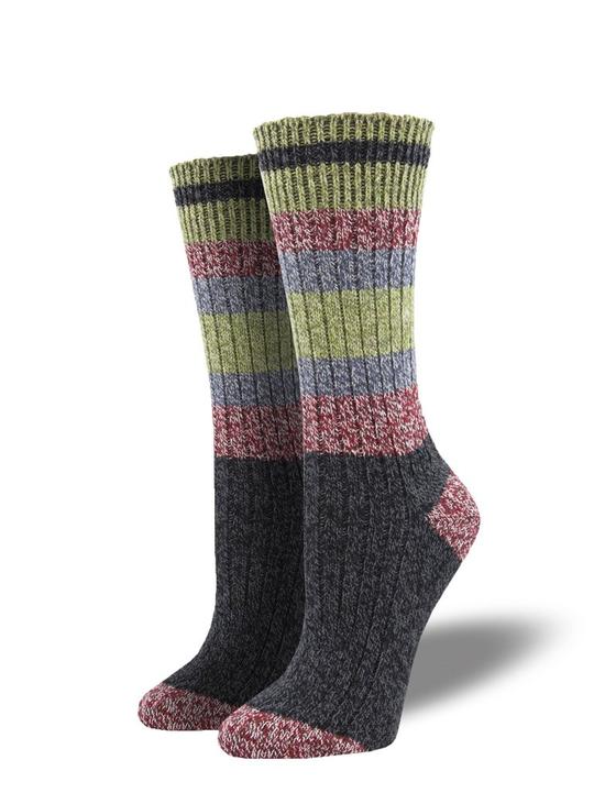 Socksmith Recycled Yarn Blend Socks - Yosemite Cabin Socks - Charcoal