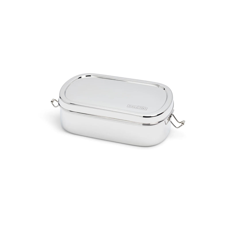 Dalcini -  Stainless Steel Food Container - Large Oval with Clips