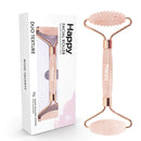 Happy Products Duo Texture Facial Roller - Rose Quartz - FINAL SALE
