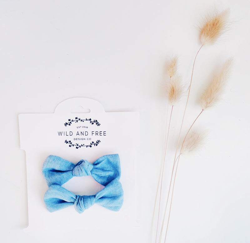 Wild & Free Design Co - School Girl Bow Alligator Clip ( 2pc Set)