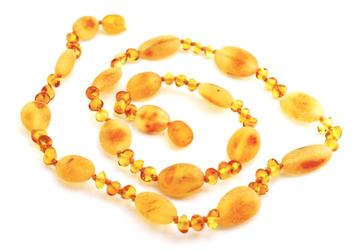 Momma Goose - Amber Baby Teething Necklace - Hens & Chicks