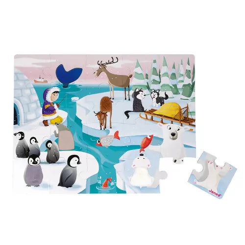 Janod -  Life On Ice 20 Piece Tactile Puzzle