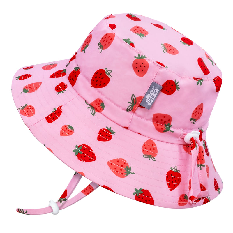 Jan & Jul - Aqua Dry Bucket Hat - Pink Strawberry