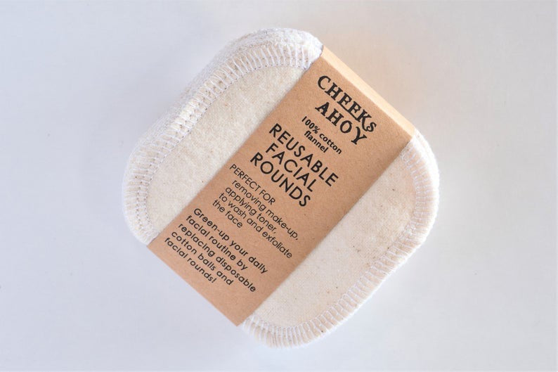 Cheeks Ahoy -Facial Rounds Reusable Cotton Flannel Set of 12