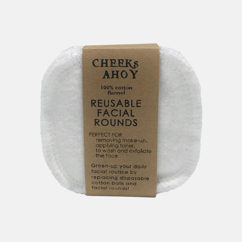 Cheeks Ahoy -Facial Rounds Reusable Cotton Flannel Set of 12