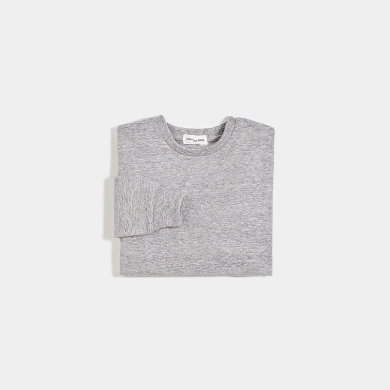 Miles The Label - French Terry Sweatshirt Heather Grey (Baby & Kids)