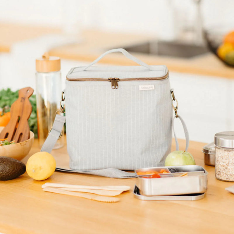 SoYoung - Pinstripe Heather Grey Lunch Poche