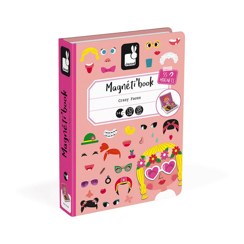 Janod - Magneti Book - Crazy Face Girl