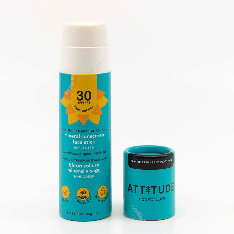 ATTITUDE - Baby & Kids Mineral Sunscreen Face Stick SPF 30