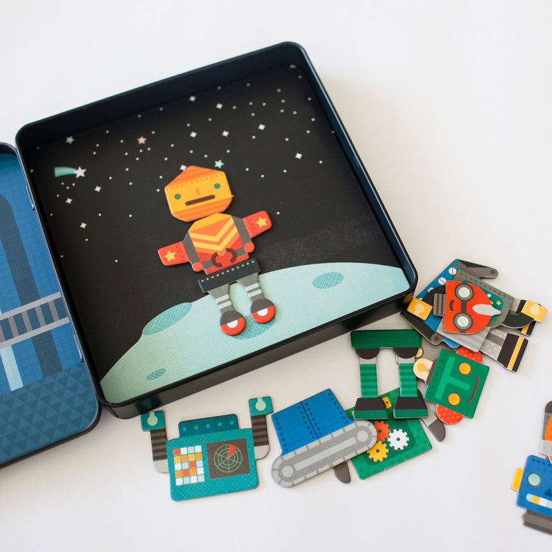 Petit Collage - Magnetic Playset Robot Remix