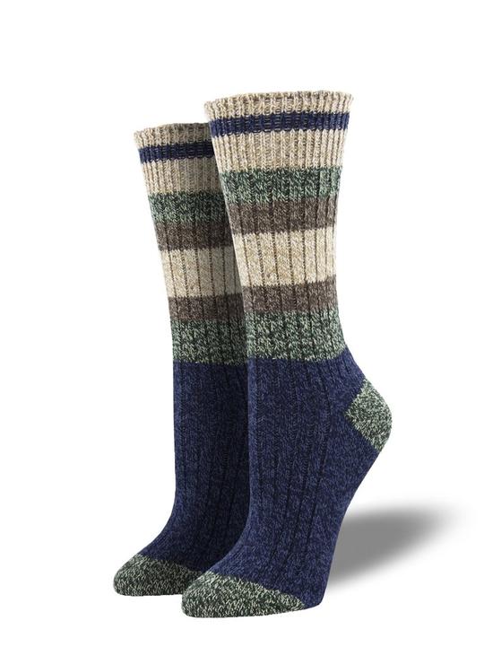Socksmith Recycled Yarn Blend Socks - Yosemite Cabin Socks -Navy