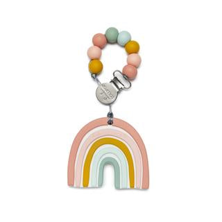 Loulou Lollipop - Rainbow Silicone Teether with Clip