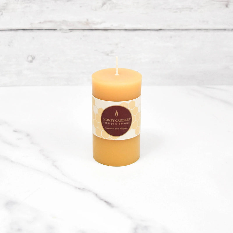 Honey Candles - Small Round Pillar Candle