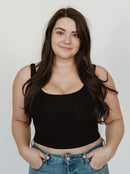 Blondie Apparel - Primrose Crop Tank Black