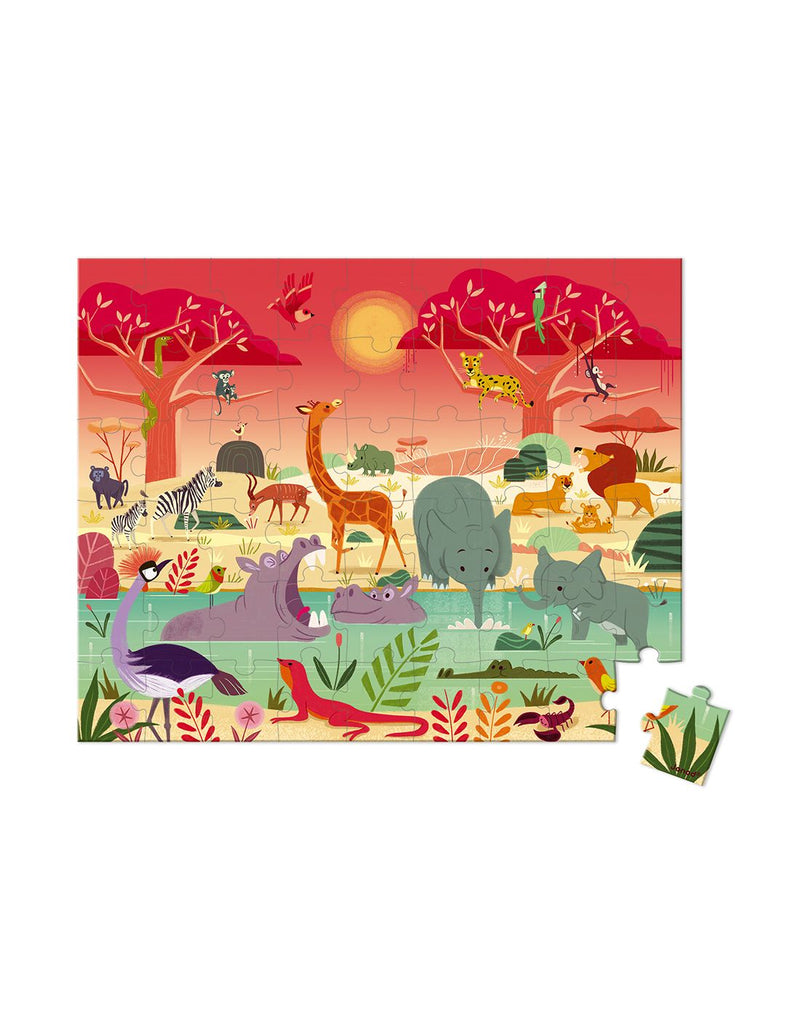 Janod - Animal Reserve Puzzle - 54 pc