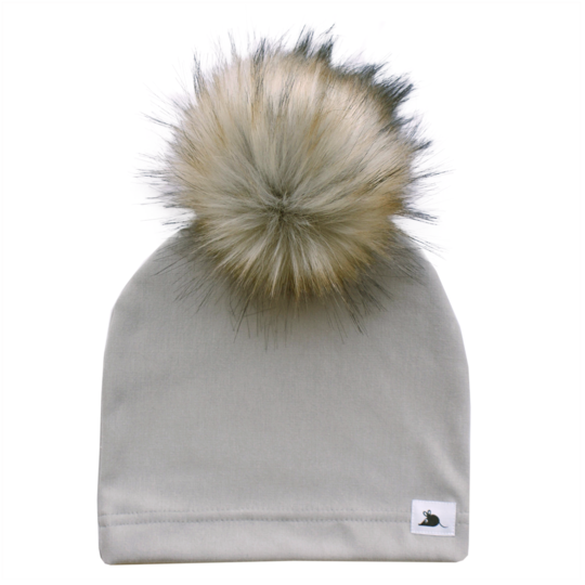 Lille Mus - Sand Fleece Pom Beanie - Children's