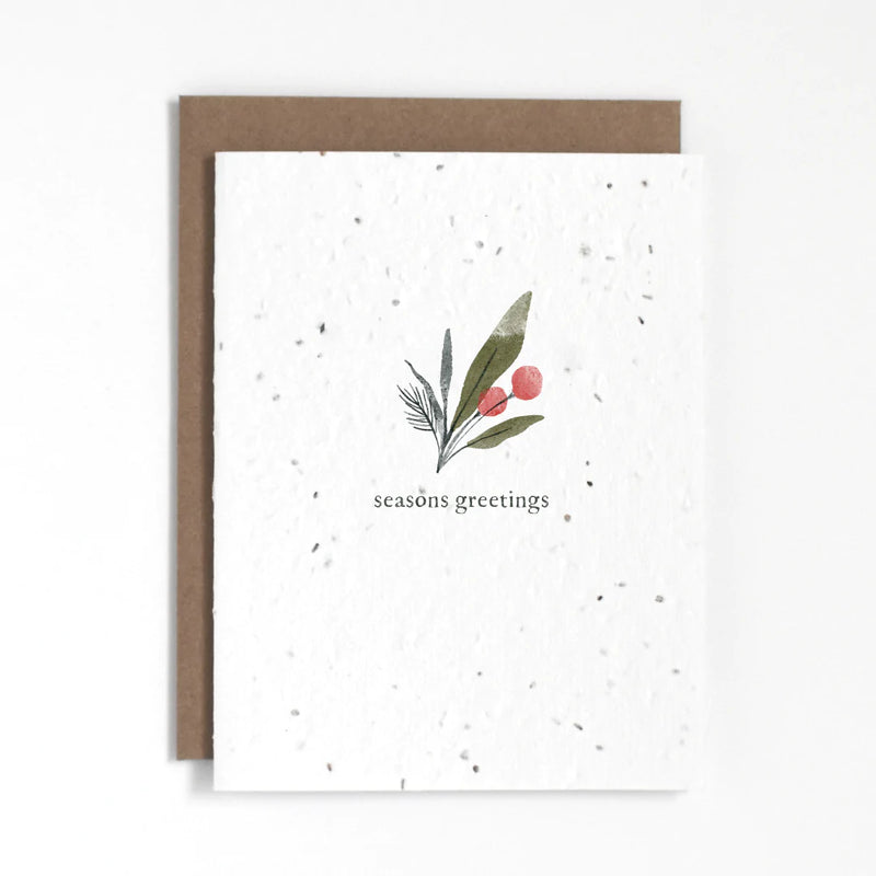 The Good Card -  Plantable Greeting Card - Seasons Greetings FINAL SALE