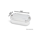 Dalcini -  Stainless Steel Food Container - Large Oval with Clips