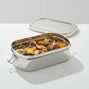 Dalcini -  Stainless Steel Food Container - Large Oval with Clips