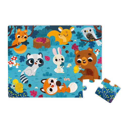 Janod - Forest Animal 20 Piece Tactile Puzzle
