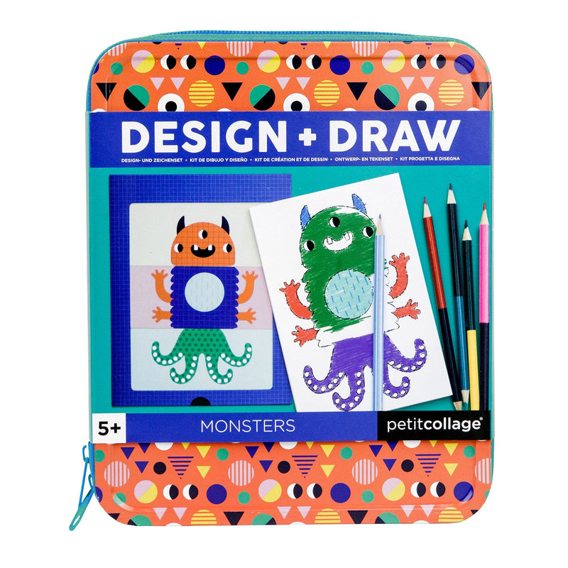 Petit Collage - Monsters Design & Draw Set