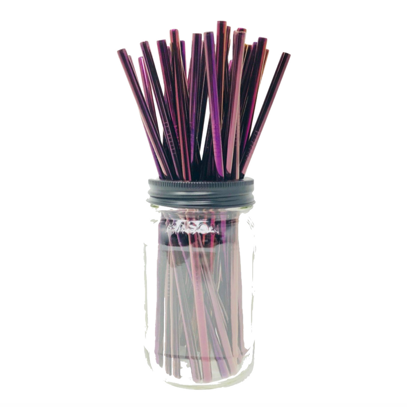 Mason Jar Lids - Thin Stainless Steel Straws