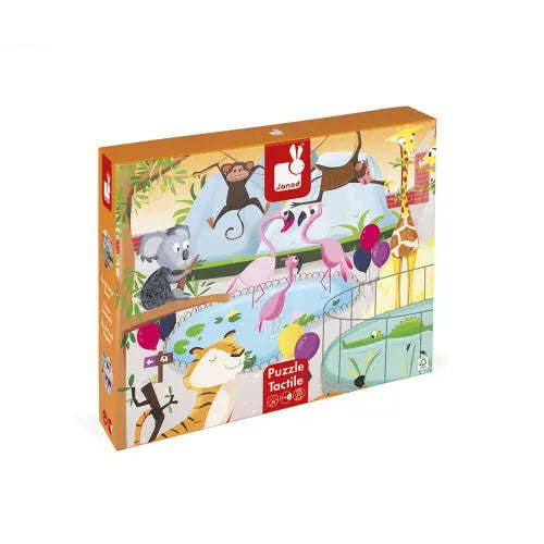 Janod -  A Day At The Zoo 20 Piece Tactile Puzzle